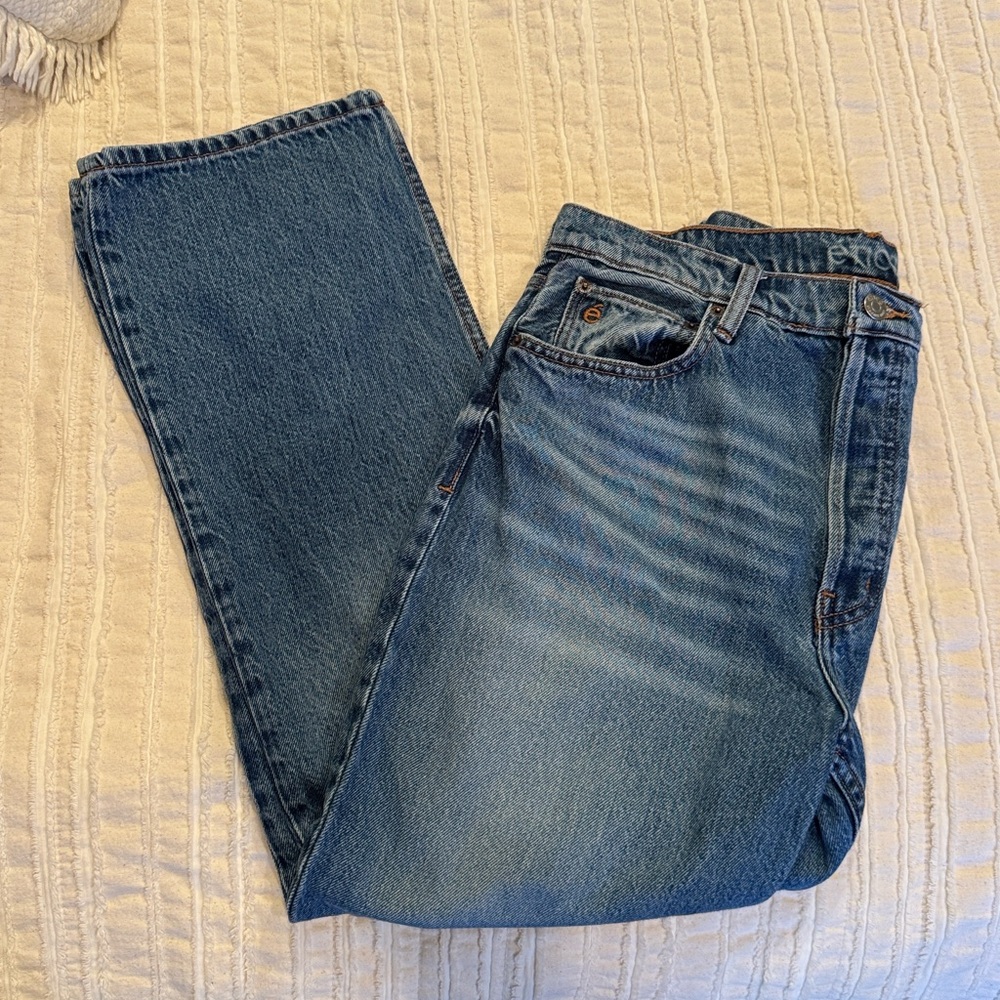Etica Josie High Rise Cropped Blue Women's Jeans -‎ size 30
